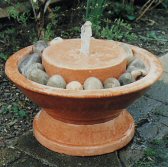 Small Millstone in Chalice Bowl Garden Fountain