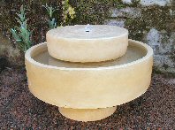 Small Millstone in Lotus Bowl Garden Fountain